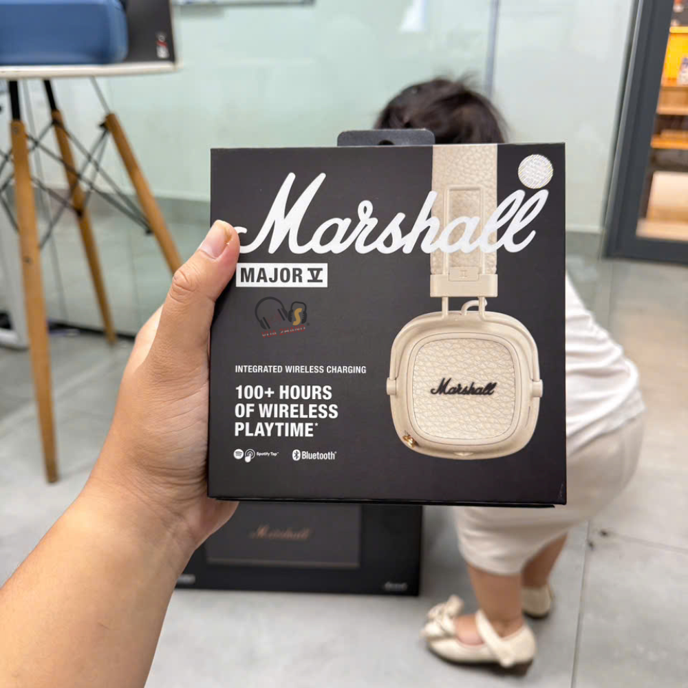 Marshall Major V Tai Nghe On−ear Pin 100 Giờ, Bluetooth 5.3 và Tùy Chỉnh Qua App.
