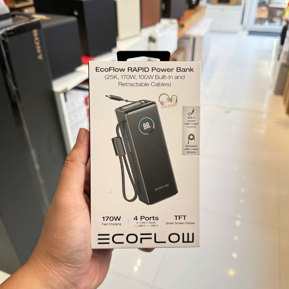 EcoFlow Rapid 25,000mAh Pin Dự Phòng 170W Mạnh Mẽ Nhất Thế Giới