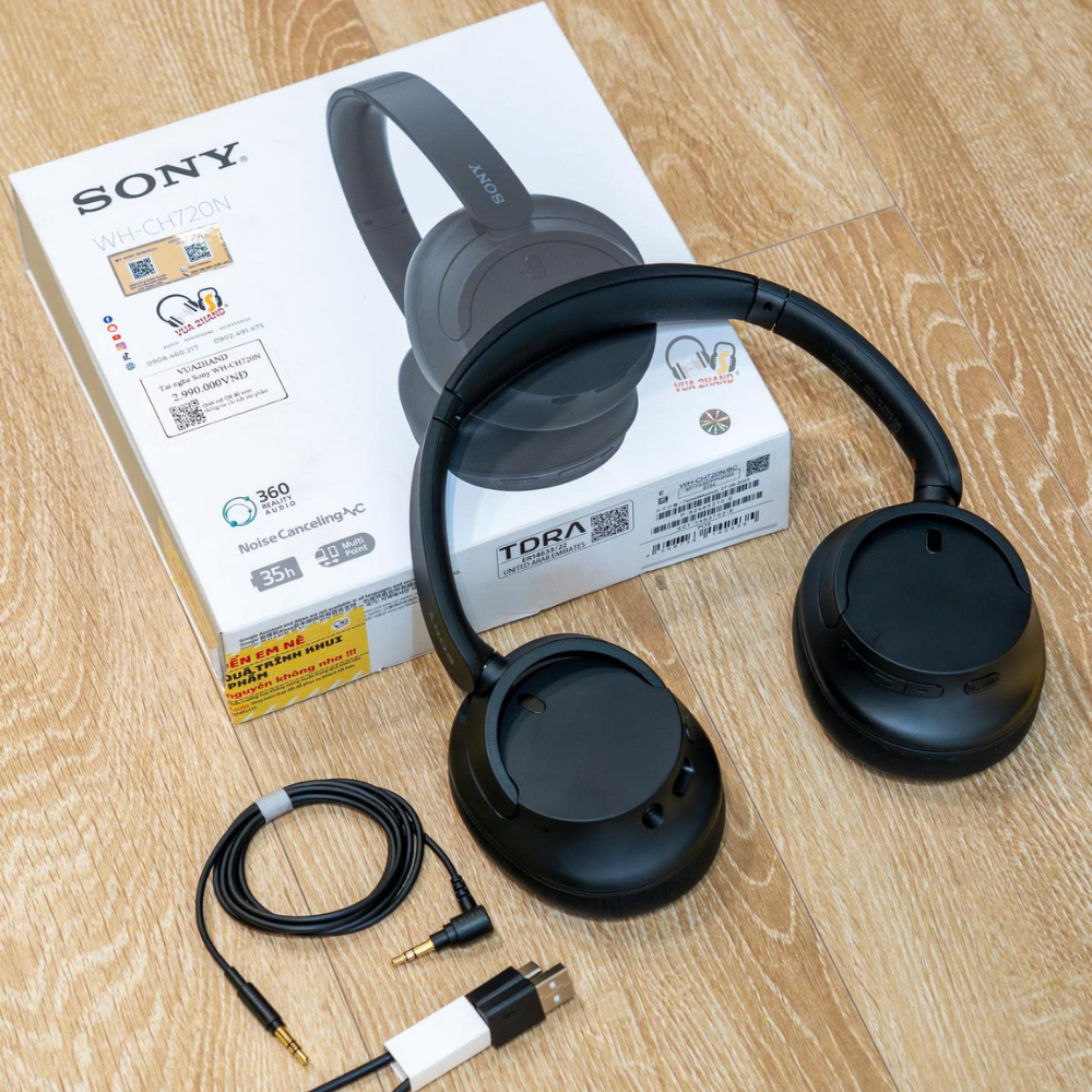 Sony WH-CH720N Thiết kế siêu nhẹ, âm thanh chuẩn Sony