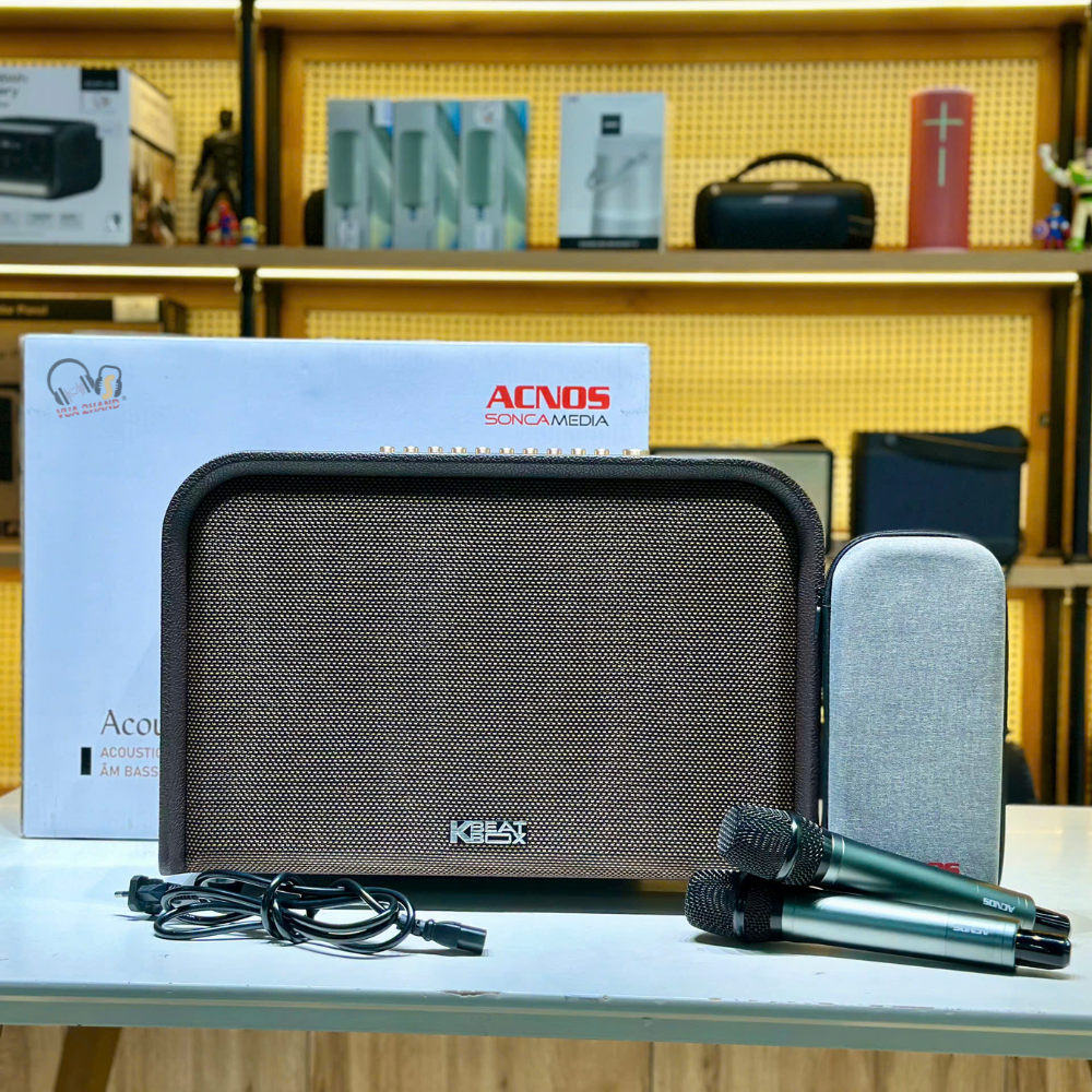 ACNOS ACOUSTIC 3 Quái Vật Karaoke Di Động Công Suất 220W, Chống Hú Tốt