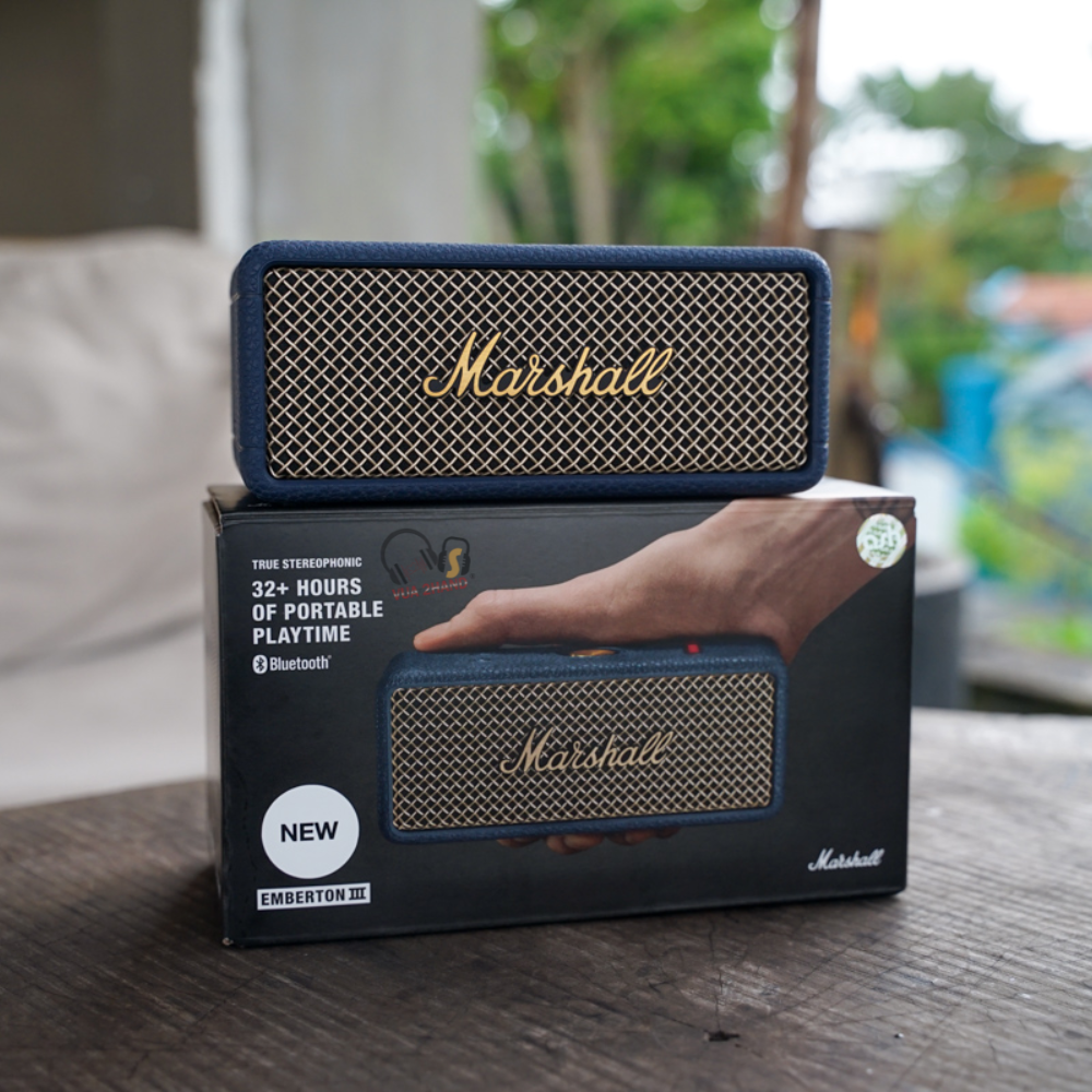 Đập hộp Marshall Emberton III Midnight Blue mới ra mắt