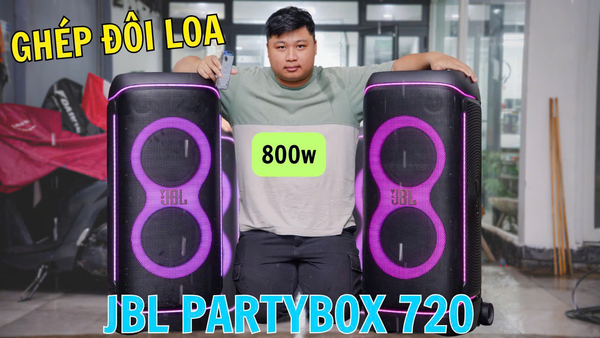 JBL PARTYBOX 720 KẾT NỐI 2 LOA BẰNG AURA CAST