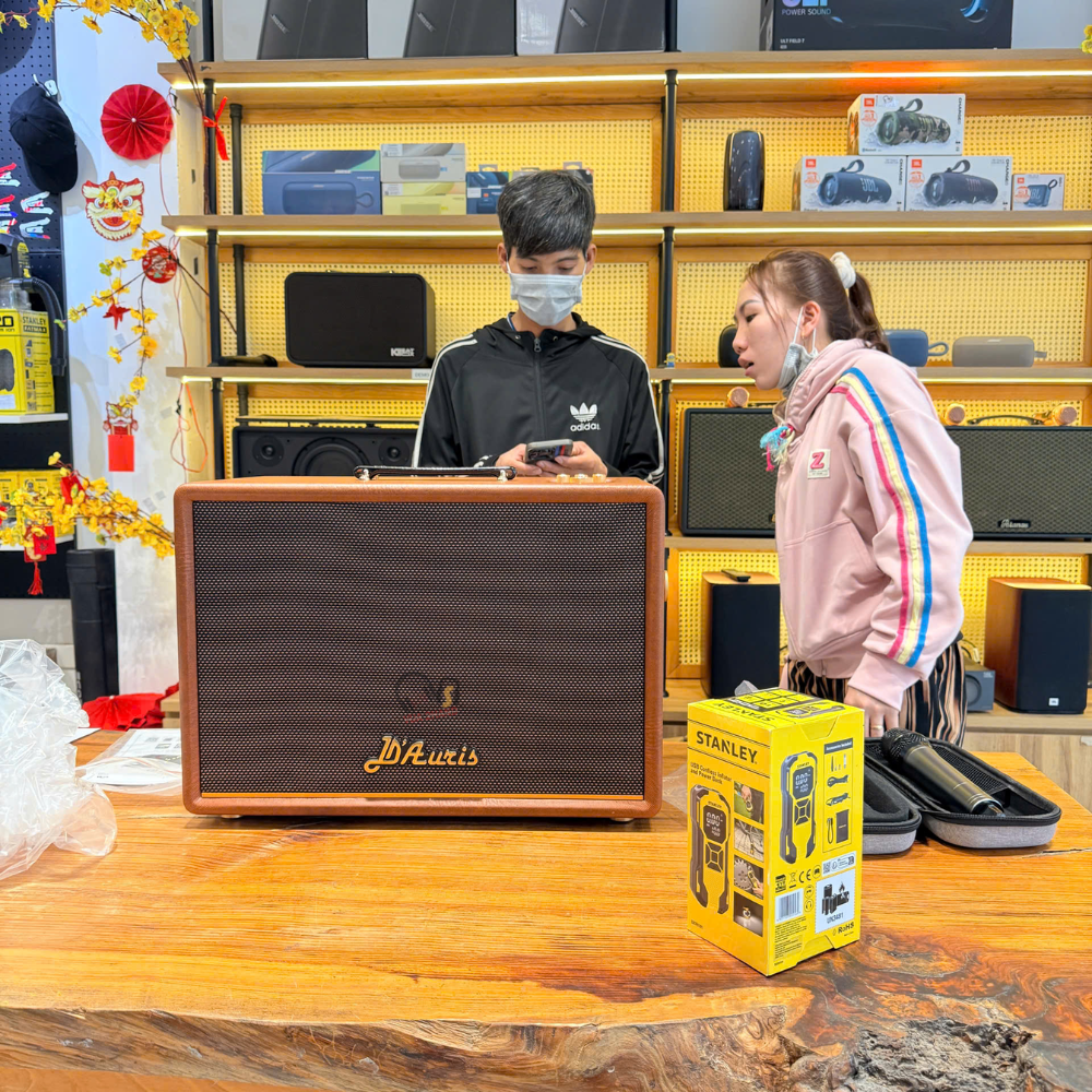 Khách tất bật tranh thủ sắm loa Acnos D’Auris 300 hát karaoke dịp Tết