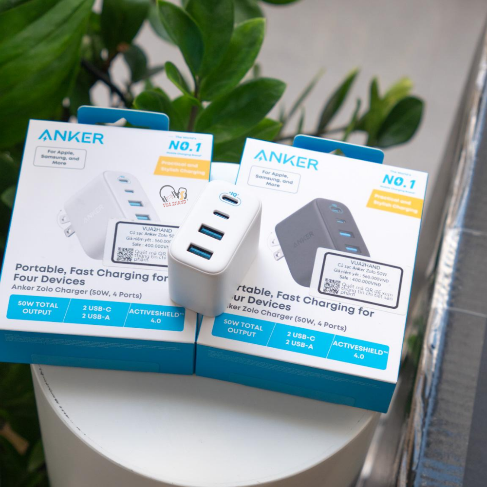 Anker Zolo 2C2A 50W A121E - Củ Sạc Quốc Dân Cho Người Dùng