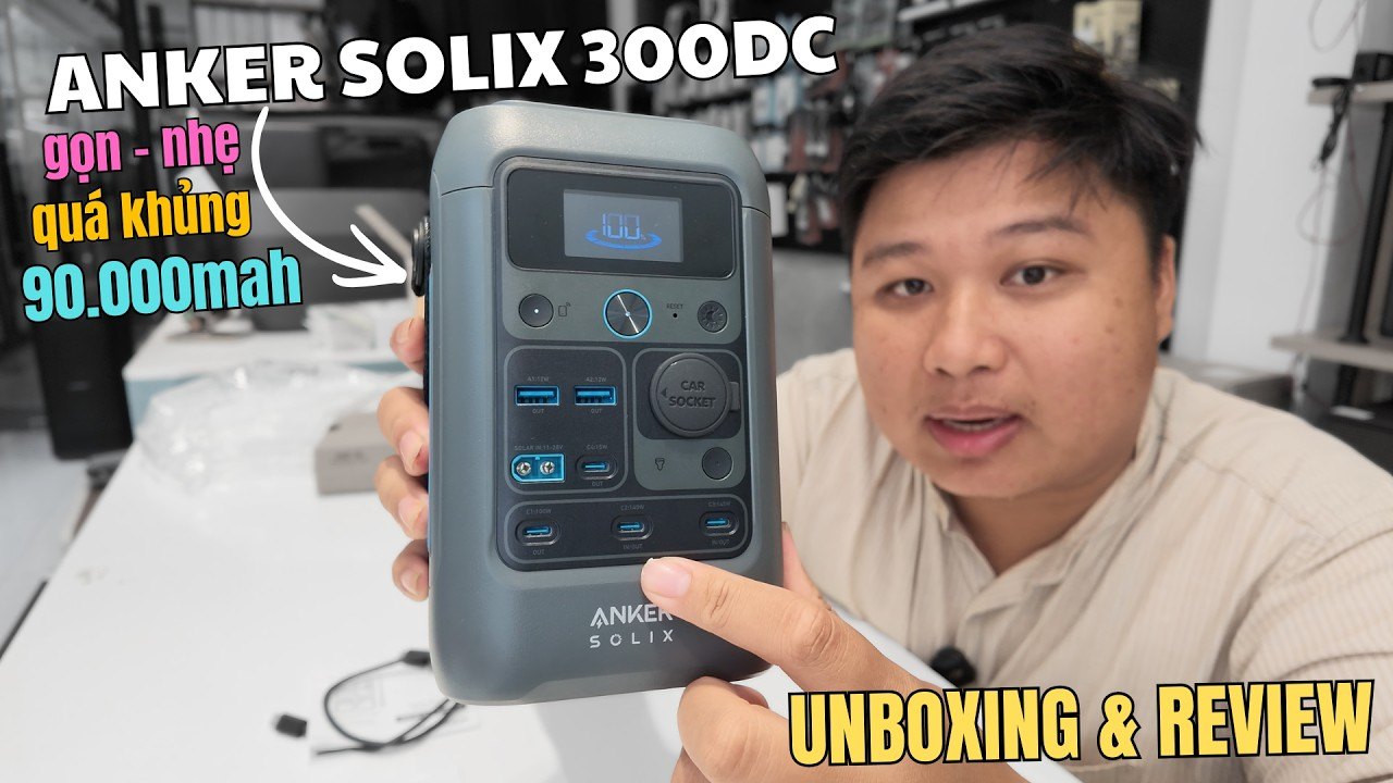 Trạm sạc dự phòng 300w dành cho dân Phượt, Camping - ANKER SOLIX 300DC