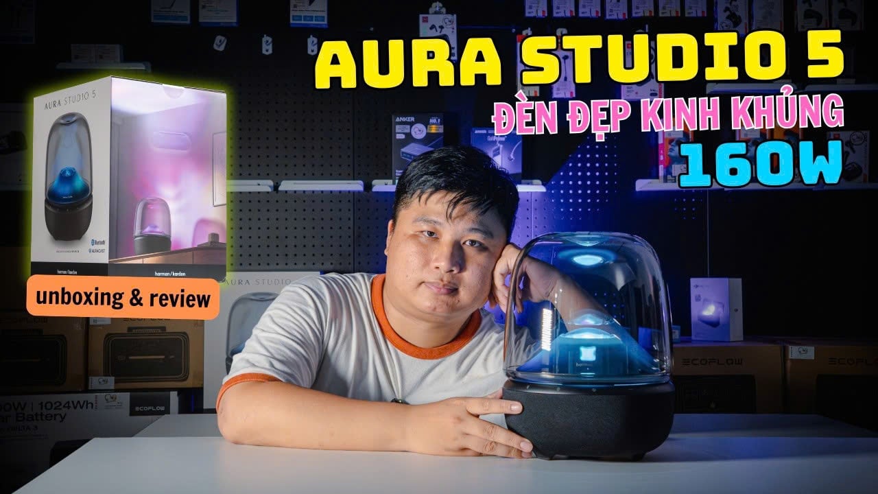 Harman Kardon Aura 5 UNBOXING & REVIEW - 160w trang bị đèn LED Khủng, Âm thanh 360 độ