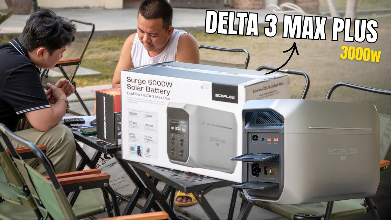 Ecoflow Delta 3 Max Plus công suất 6000w surge TRẠM ĐIỆN DI ĐỘNG 2026