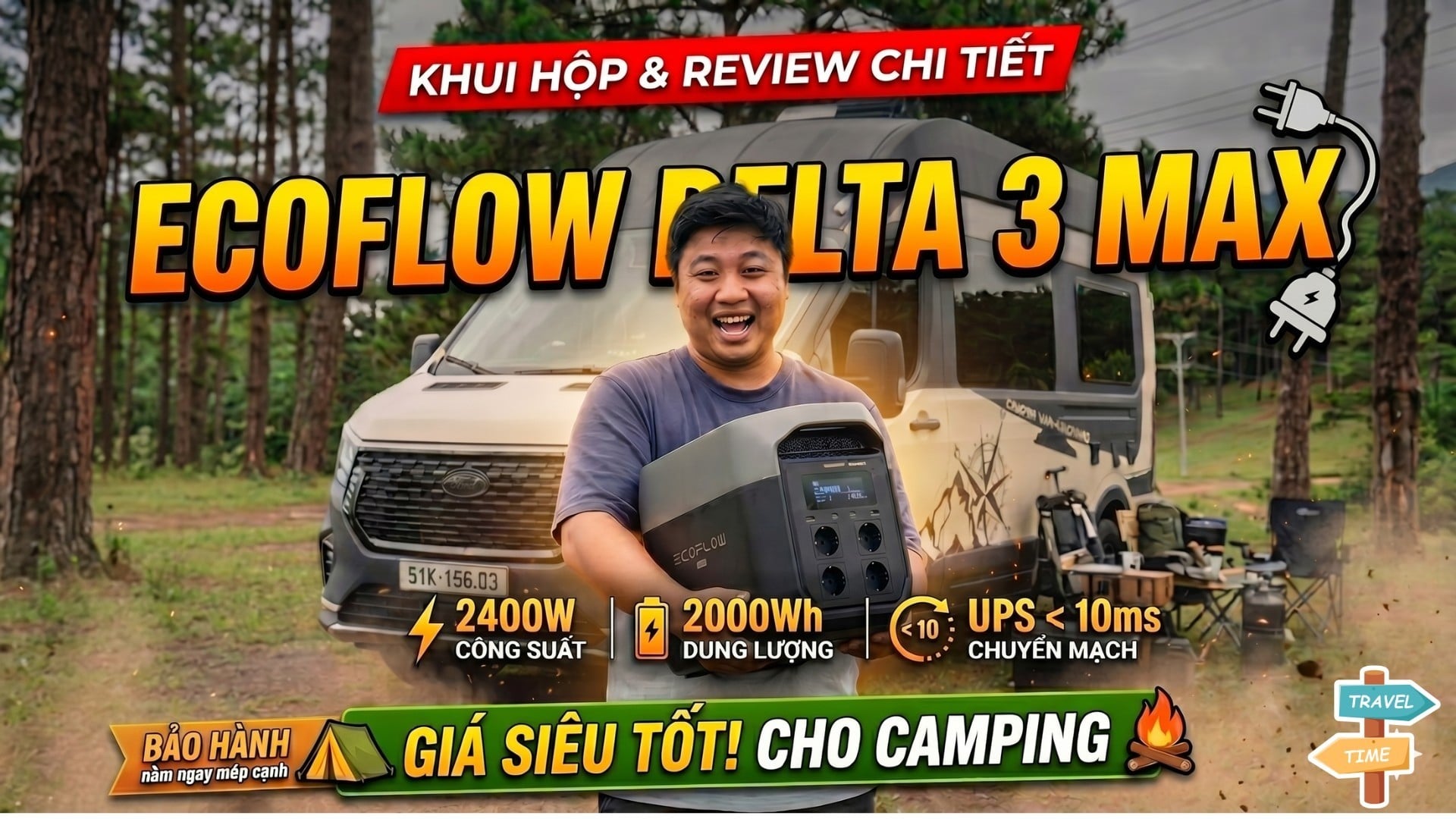 ECOFLOW DELTA 3 MAX 2400W CÓ ĐIỆN CHO DÂN PHƯỢT - UNBOXING & REVIEW