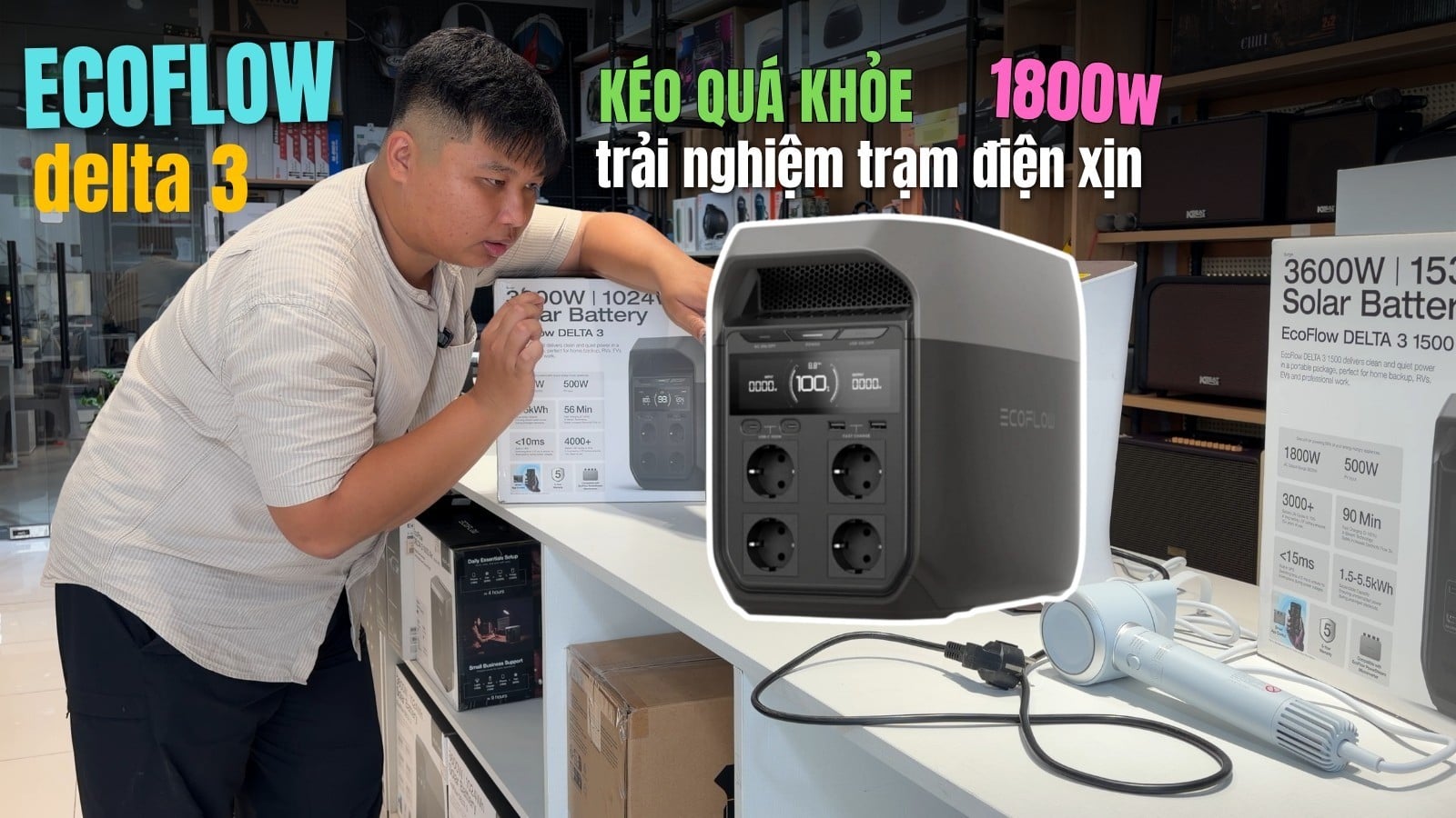 TRẢI NGHIỆM TRẠM ĐIỆN VUA PHÂN KHÚC 1000W | ECOFLOW DELTA 3
