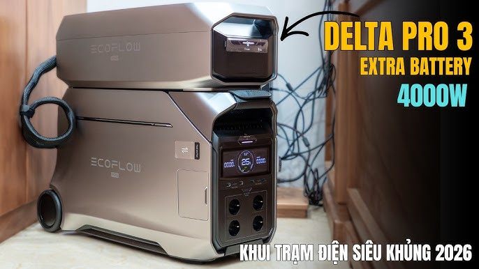 EcoFlow Delta 3 Pro + EXTRA BATTERY PRO 3 - Giao và lắp đặt trạm điện