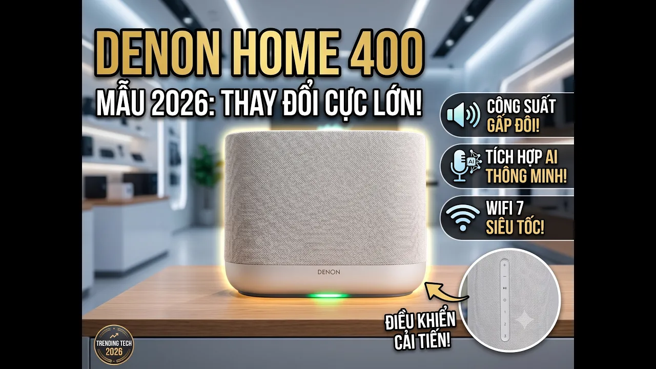 Khui Hộp & Đánh Giá Chi Tiết Loa Denon Home 400 Mới Nhất