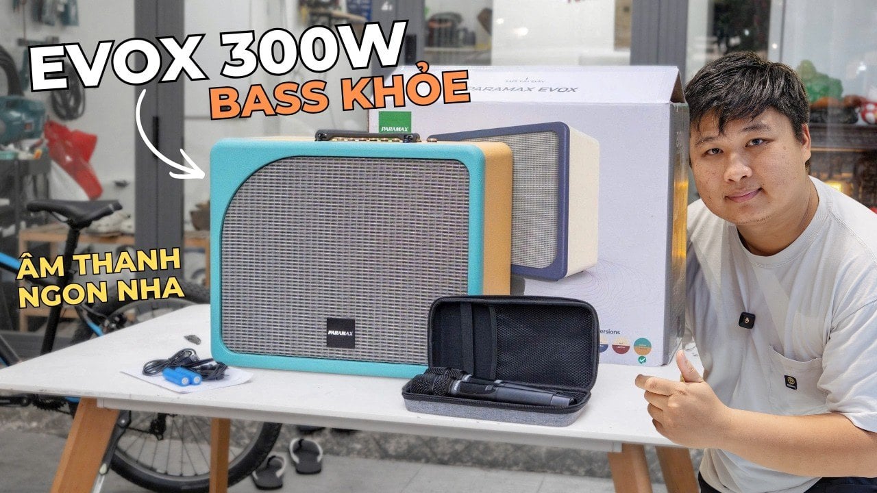 Khui hộp loa karaoke PARAMAX Evox 2026: Bass cực căng, Echo cực mượt