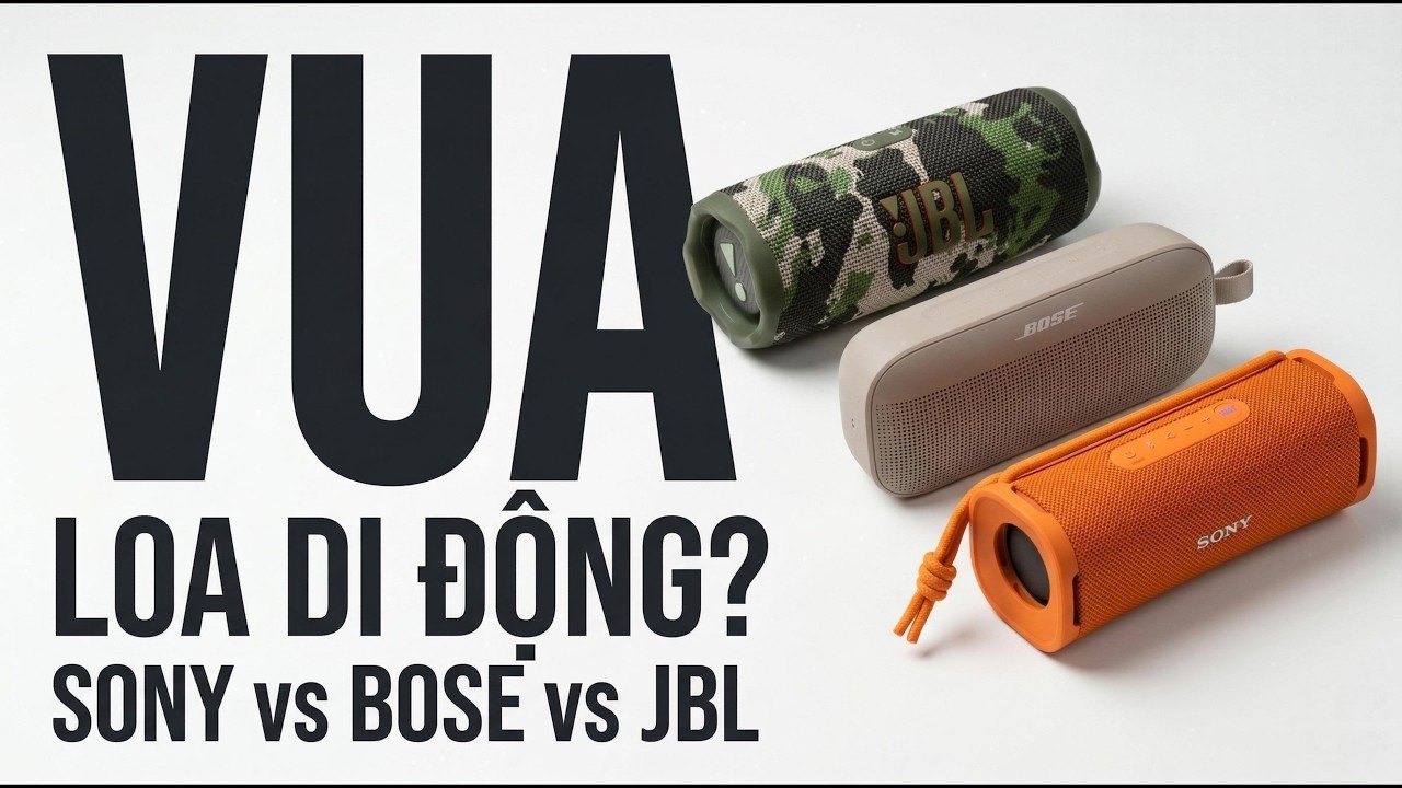 VUA LOA DI ĐỘNG? So sánh SONY VS BOSE VS JBL - Solo Speaker Test!