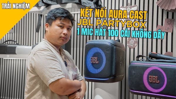 Hát 1 Micro 100 Cái Loa không dây BẰNG JBL AURA CAST