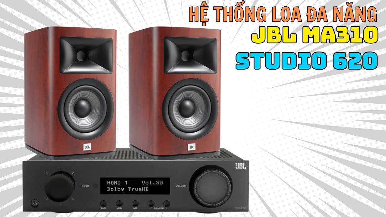 JBL Studio 620 + JBL MA310 | Hệ thống loa đa năng có HDMI ARC