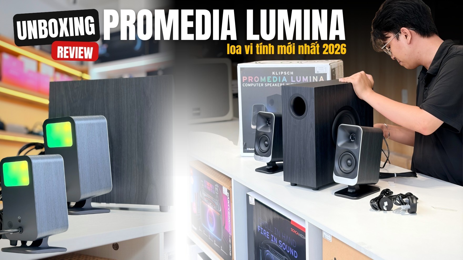 Khui hộp và trải nghiệm chiếc loa Klipsch Lumina Chính Hãng, Giá Tốt