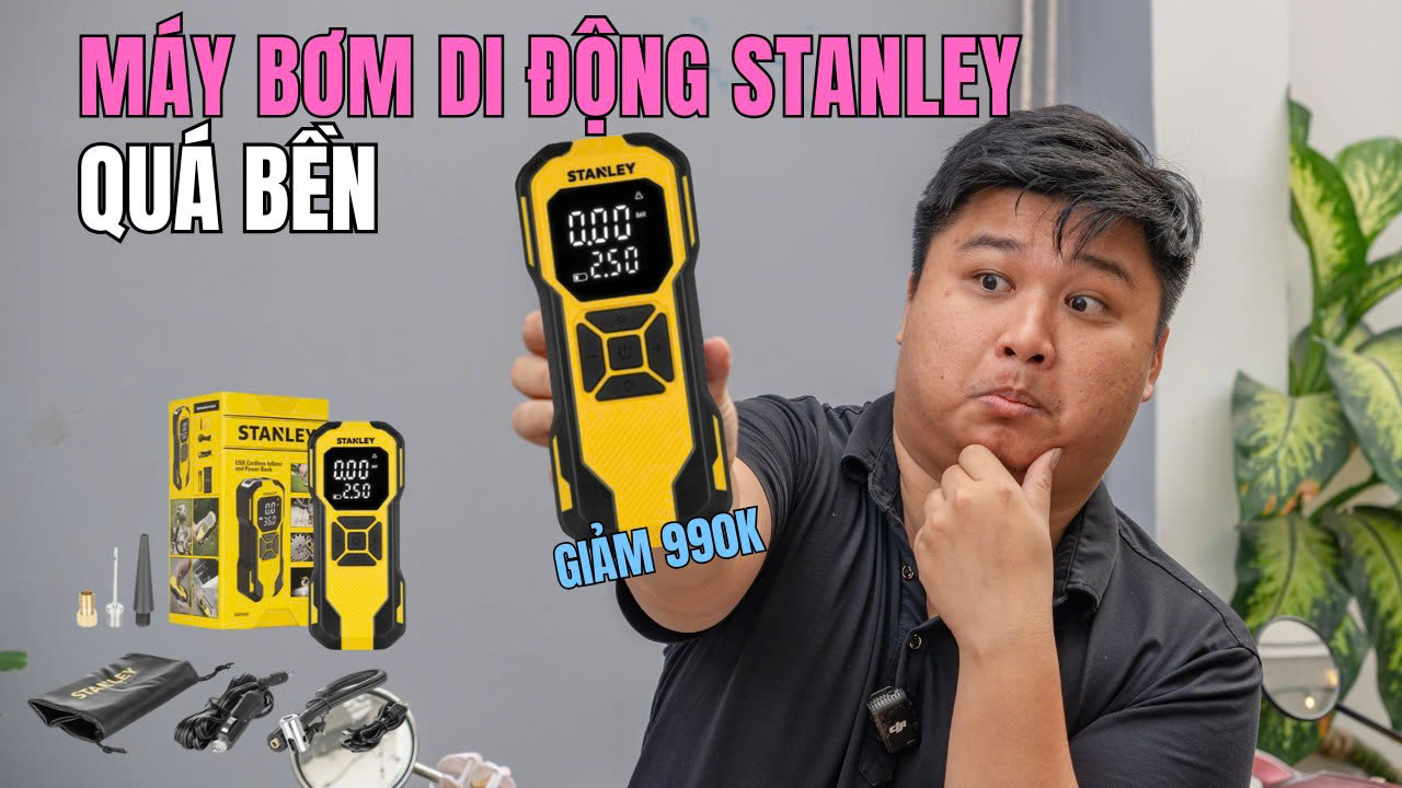 Đánh giá Máy Bơm Mini Stanley SXIF0101: Nhỏ Gọn Nhưng Có 