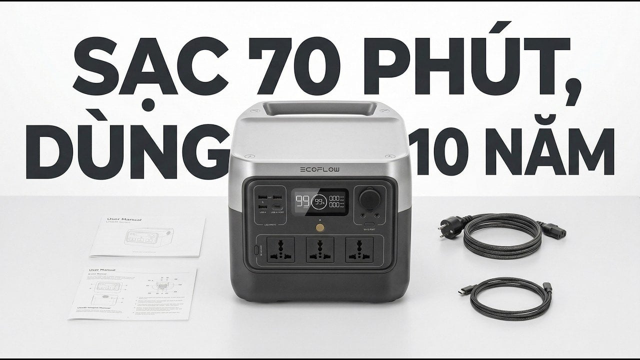 Hướng Dẫn EcoFlow RIVER 2 Pro: Sạc 70 Phút, Dùng 10 Năm