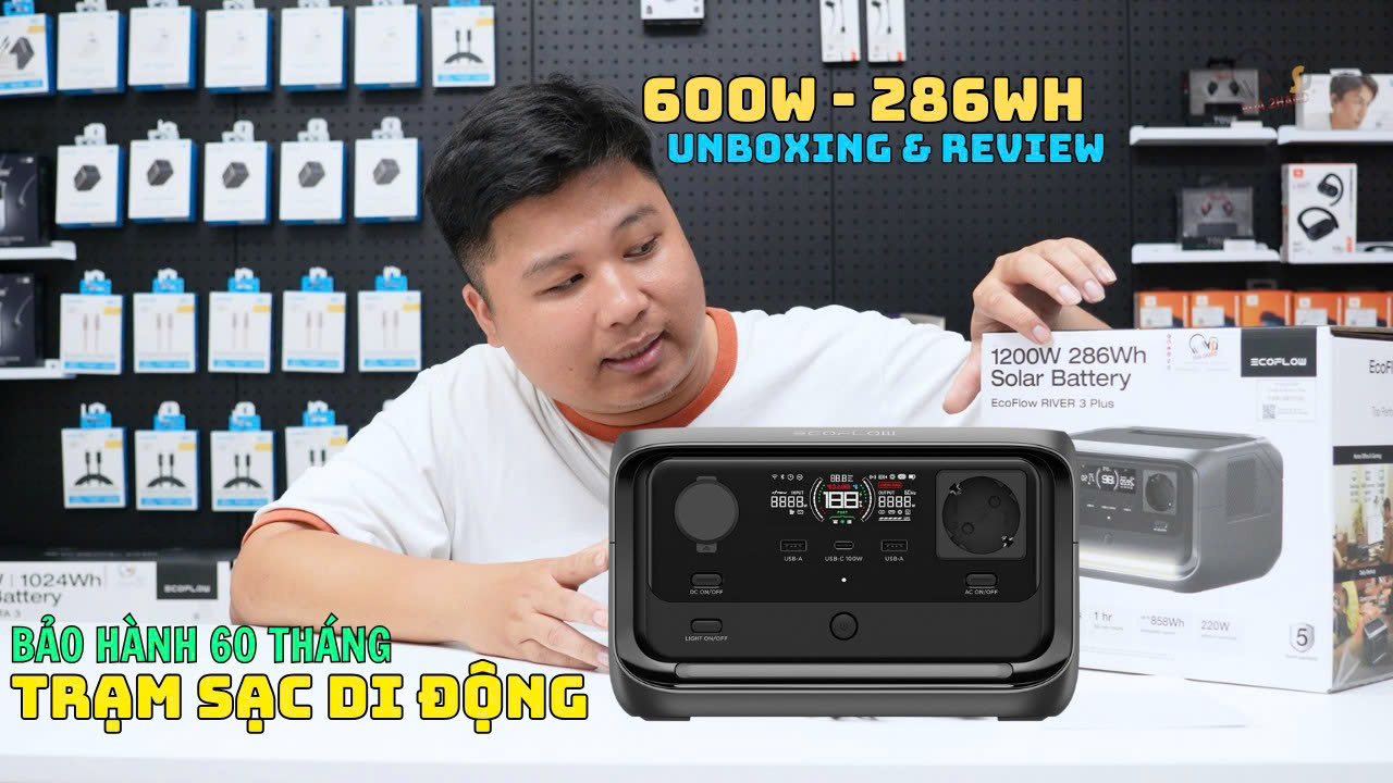 Đánh Giá EcoFlow River 3 Plus: Pin Dự Phòng Di Động 600W Sạc Siêu Nhanh, Có Đáng Mua?