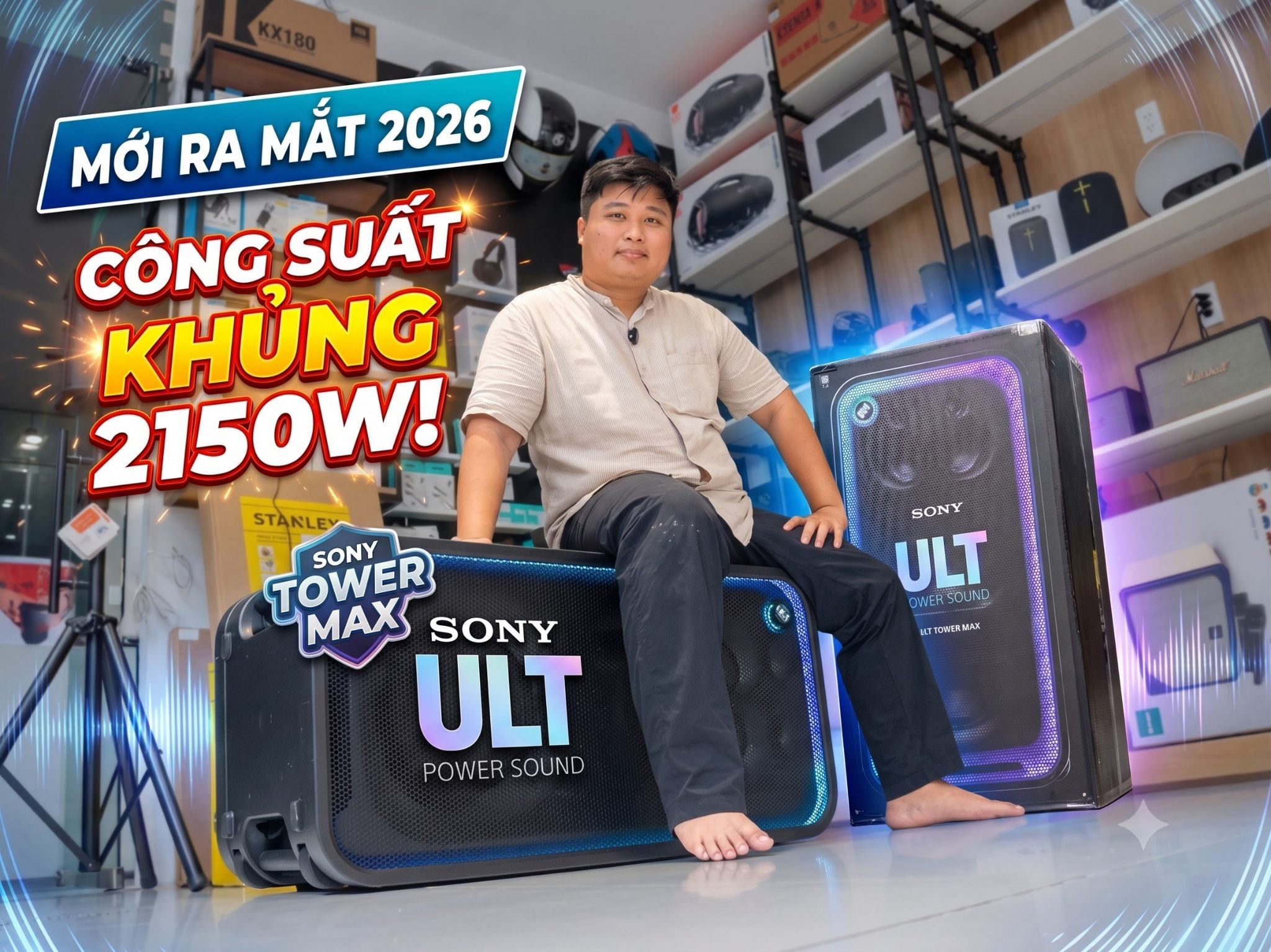 Review Loa Sony ULT TOWER MAX (SRS-3000): Bass Uy Lực, Đèn Đỉnh