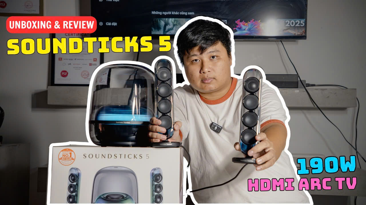 HARMAN KARDON SOUNDSTICKS 5 190w KHUI HỘP VÀ TRẢI NGHIỆM