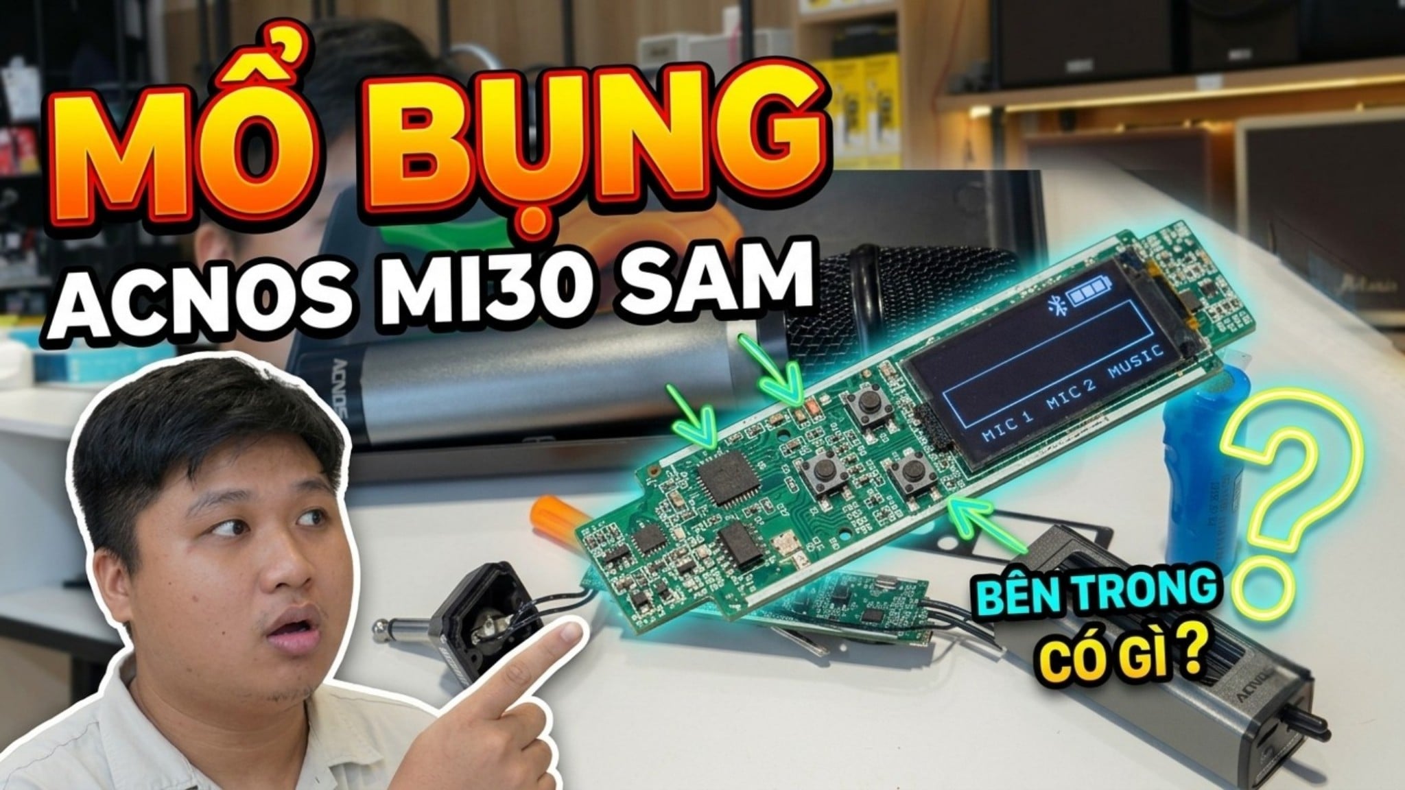 Teardown Acnos MI30 SAM: Soi Chi Tiết Mạch & Chip DSP