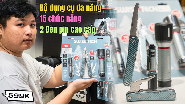 Bộ dụng cụ đa năng 15 chức năng, 2 Đèn pin cao cấp Swiss+Tech ST001256
