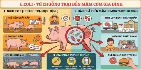 E.COLI TRÊN LỢN: MỐI ĐE DỌA CHO CHĂN NUÔI VÀ GIA ĐÌNH