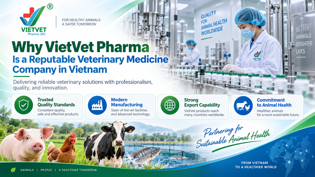 Why VietVet Pharma Is a Reputable Veterinary Medicine Company in Vietnam