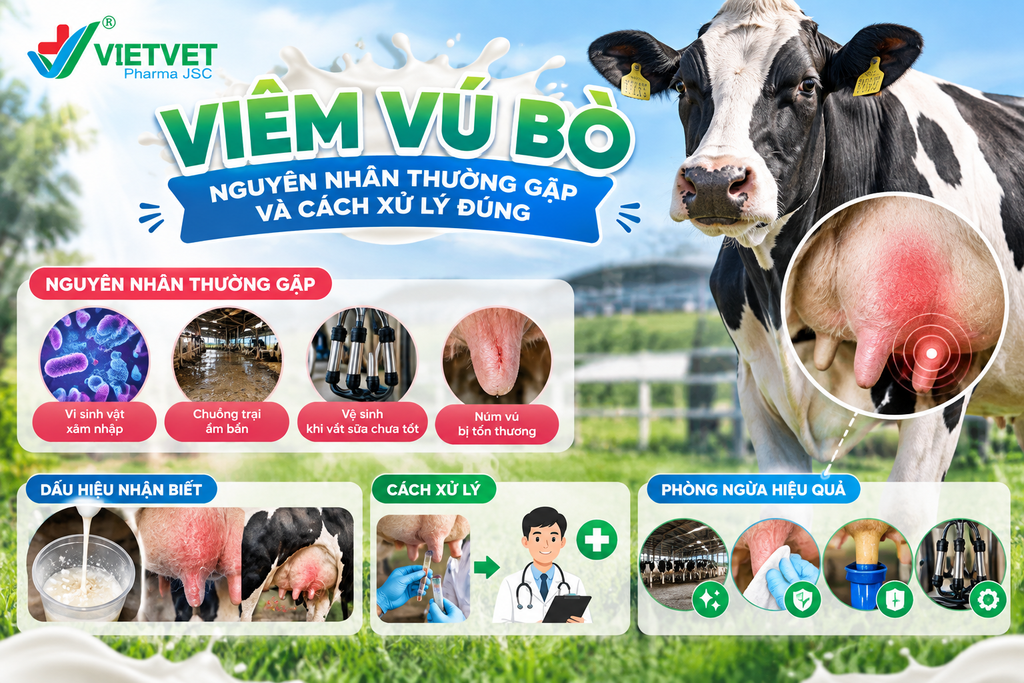 VIÊM VÚ BÒ: NGUYÊN NHÂN THƯỜNG GẶP VÀ CÁCH XỬ LÝ ĐÚNG