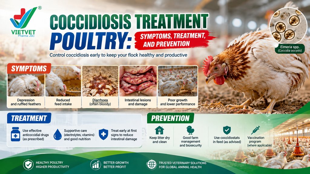 COCCIDIOSIS TREATMENT POULTRY: SYMPTOMS, TREATMENT, AND PREVENTION