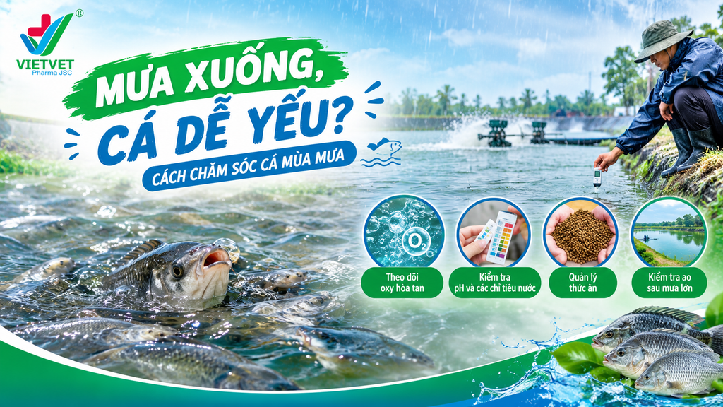 MƯA XUỐNG, CÁ DỄ YẾU? CÁCH CHĂM SÓC CÁ MÙA MƯA