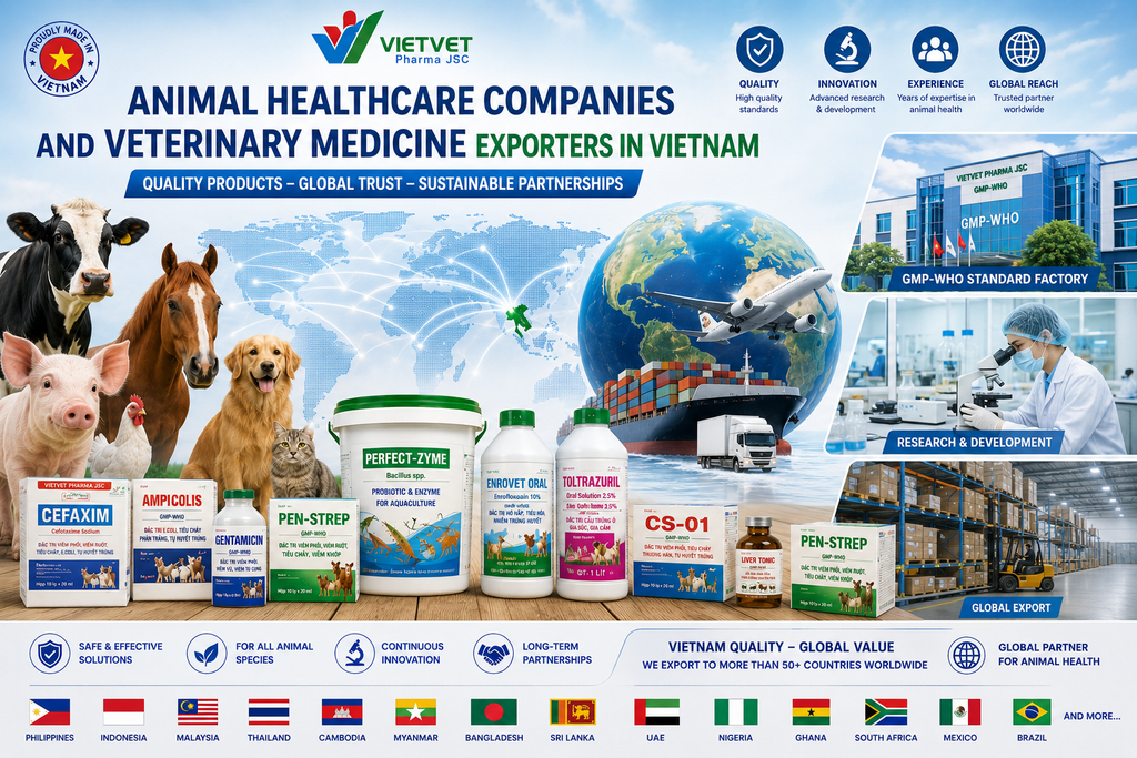 ANIMAL HEALTHCARE & VETERINARY MEDICINE EXPORTERS IN VIETNAM