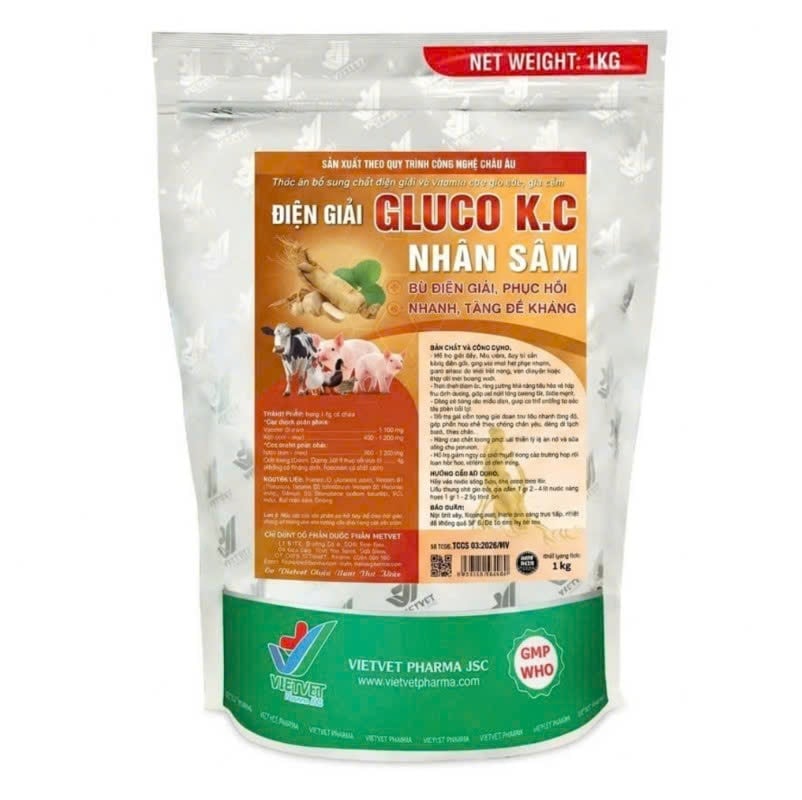 THUỐC THÚ Y GLUCO KC NHÂN SÂM GIÚP PHỤC HỒI NHANH