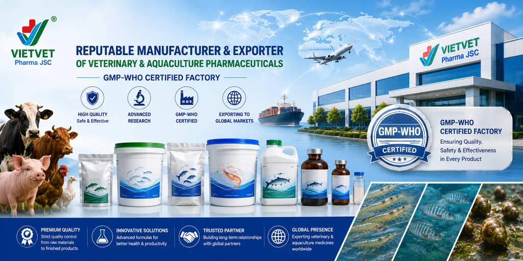 VIETVET PHARMA JSC: VETERINARY & AQUACULTURE PHARMA MANUFACTURER