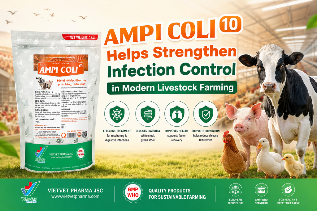 AMPI COLI 10 Helps Strengthen Infection Control in Modern Livestock Farming