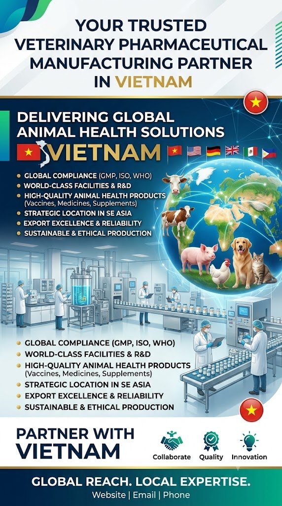 Veterinary Pharmaceutical Manufacturing Partner in Vietnam for Global Animal Health Solutions