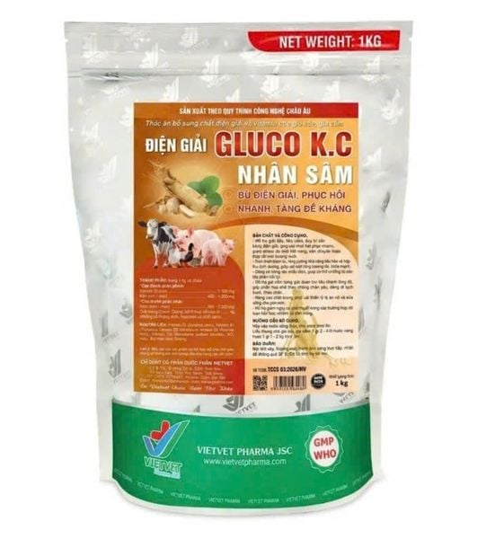 ĐIỆN GIẢI GLUCO K.C – NHÂN SÂM - VIETVET