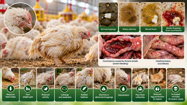 Common Symptoms of Coccidiosis in Poultry - vietvet