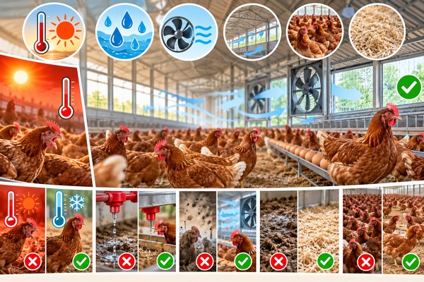Control Temperature, Ventilation and Housing Conditions