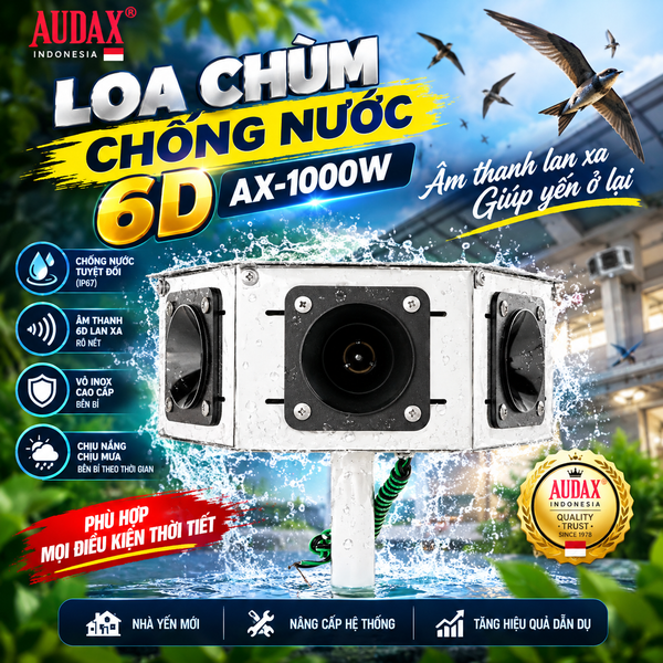 LOA CHÙM NGOÀI TRỜI 6D AX-1000W