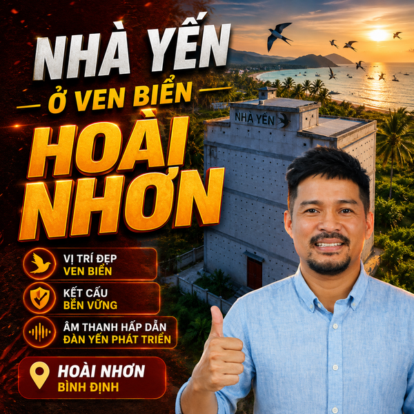 Nhà yến ở ven biển Hoài Nhơn