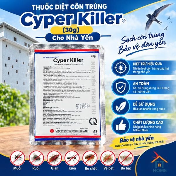 Thuốc diệt côn trùng Cyper Killer (30g) cho nhà yến