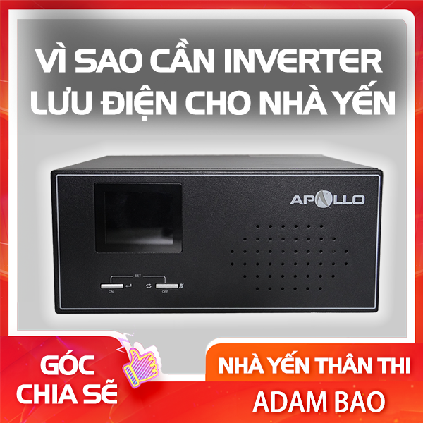 Vì sao cần inverter lưu điện cho nhà yến?