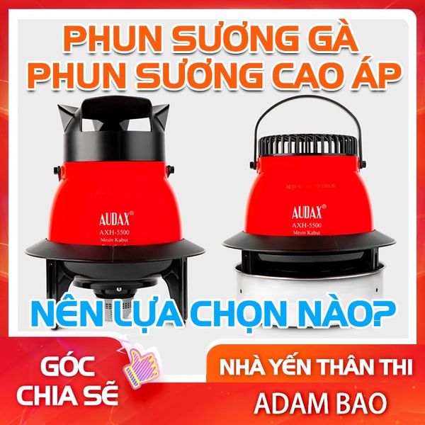 phun sương con gà (siêu âm) hơn phun sương cao áp vì