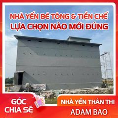 nhà yến bê tông cốt thép và nhà yến sàn giả tiền chế ?