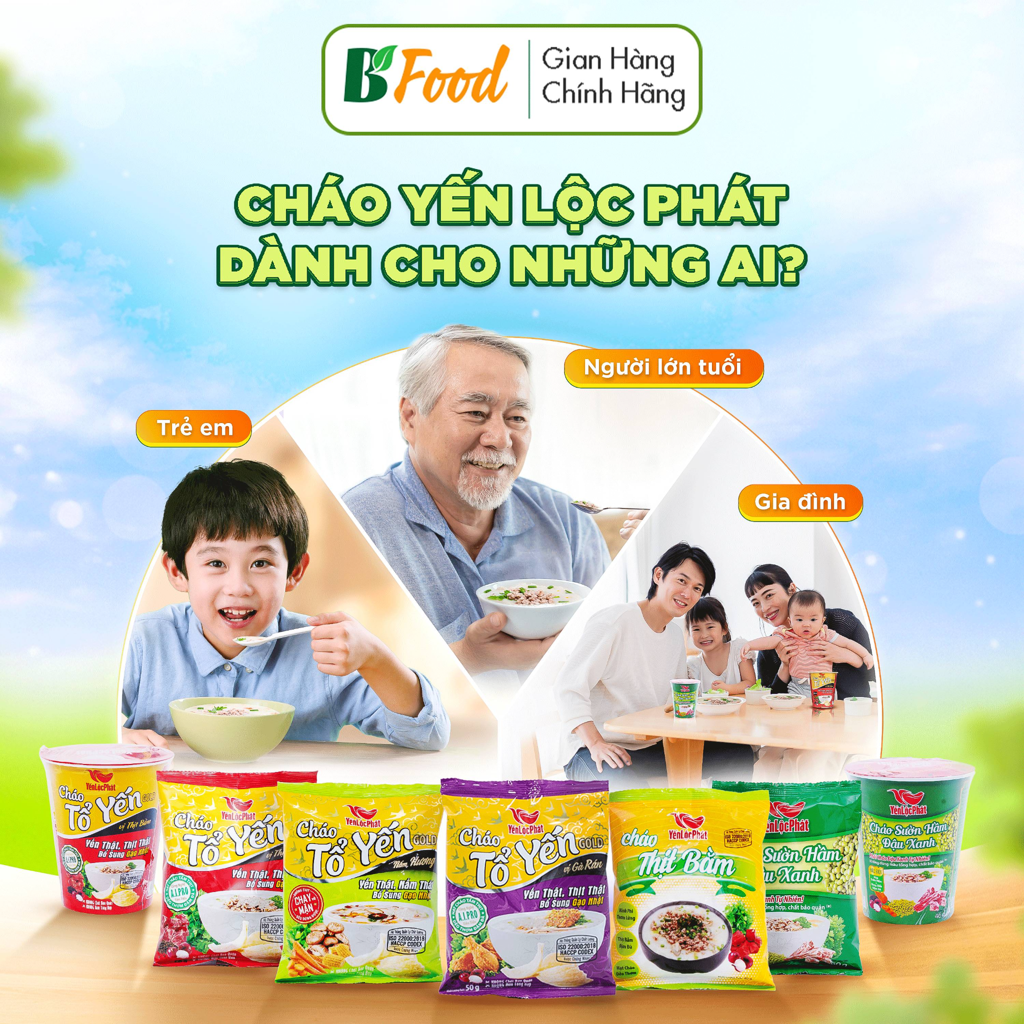 Cháo tổ yến cho người lớn tuổi