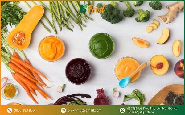 Thực phẩm nấu cùng cháo tổ yến cho bé