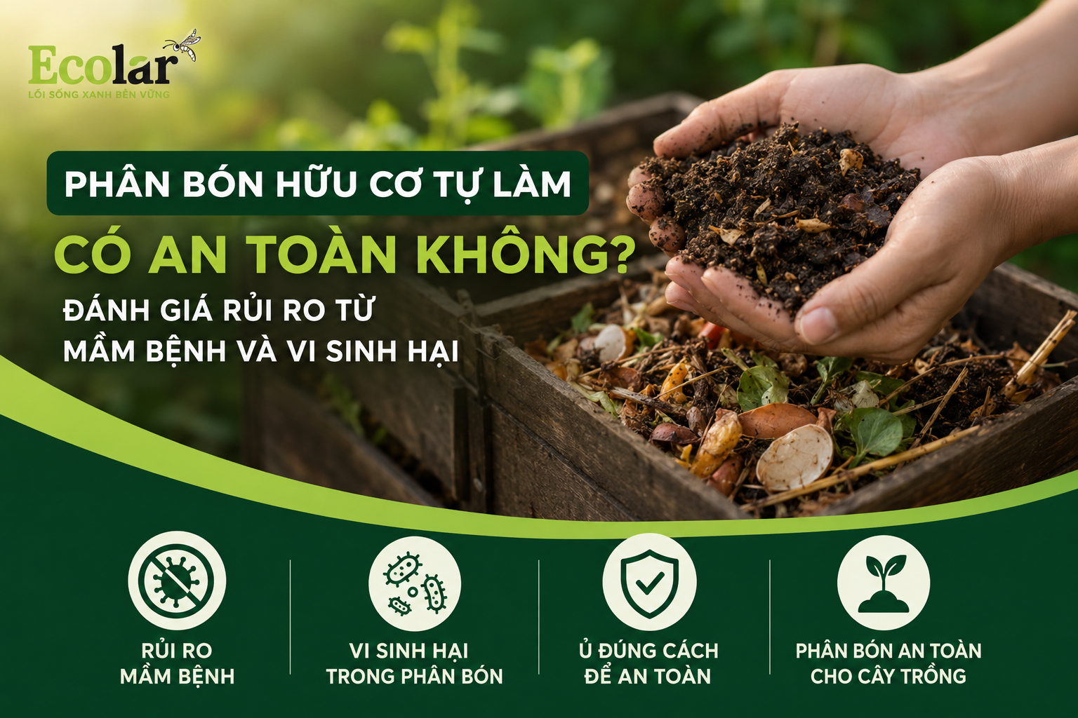 Phân bón hữu cơ tự làm có an toàn không? Đánh giá rủi ro từ mầm bệnh và vi sinh hại