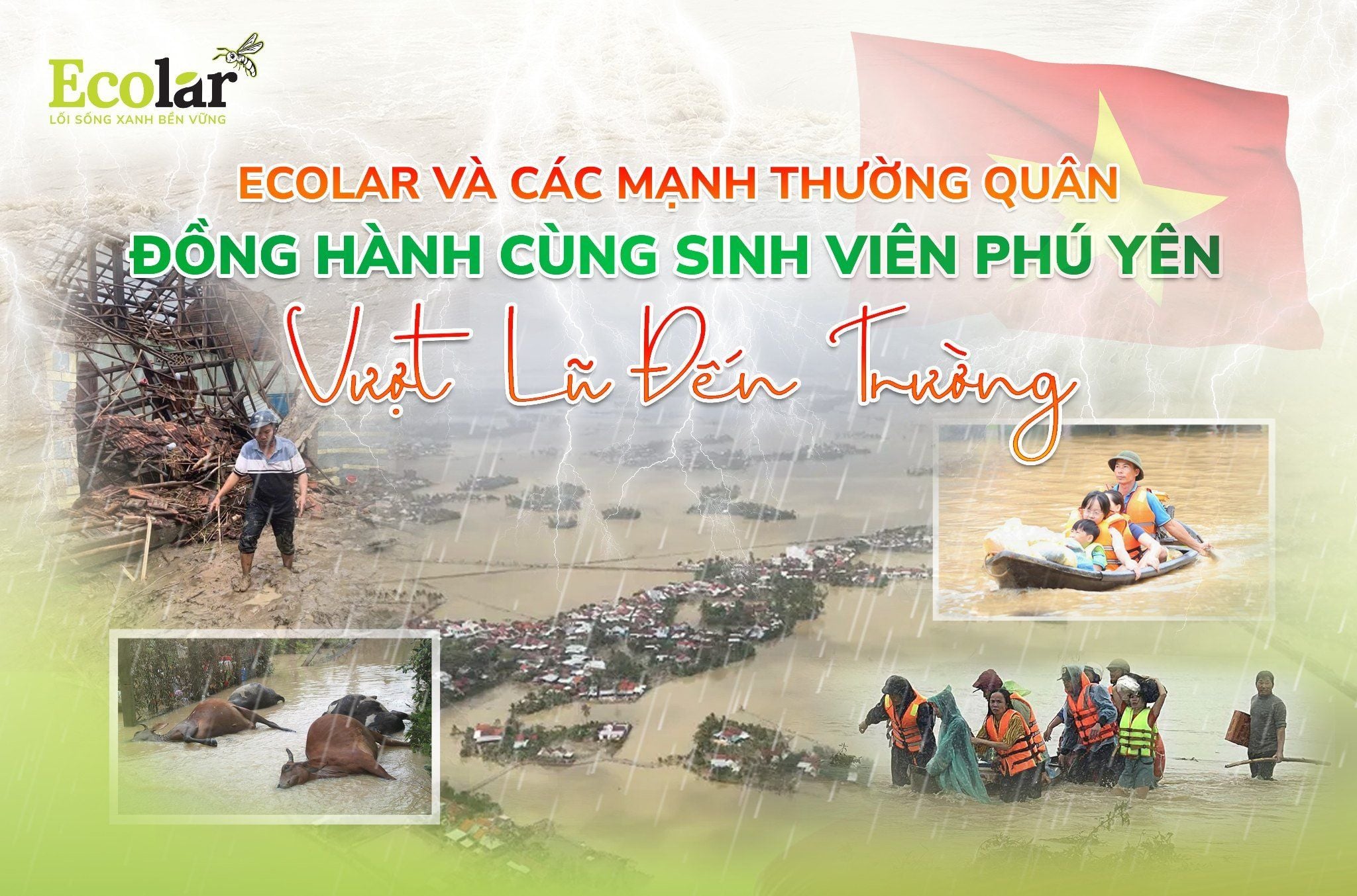 Đồng Hành Cùng Sinh Viên Vượt Lũ Đến Trường - Nghĩa cử đẹp của Ecolar tạo sự lan tỏa lớn trong cộng đồng